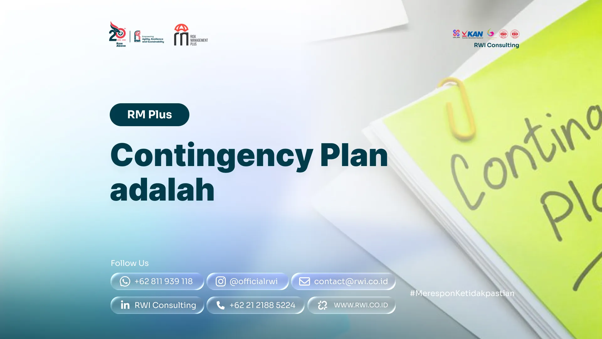 Contingency Plan adalah: Definisi, Komponen, Trigger, Stress Testing, Recovery Plan, dan Resolution Plan