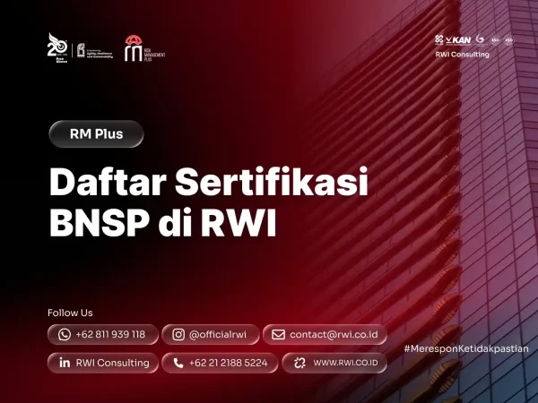 Daftar Sertifikasi BNSP di RWI: CRA dan CRP (Jalur Kompetensi Manajemen Risiko)
